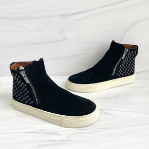 Lucky Brand Bayleah Black Studded Ankle Sneakers